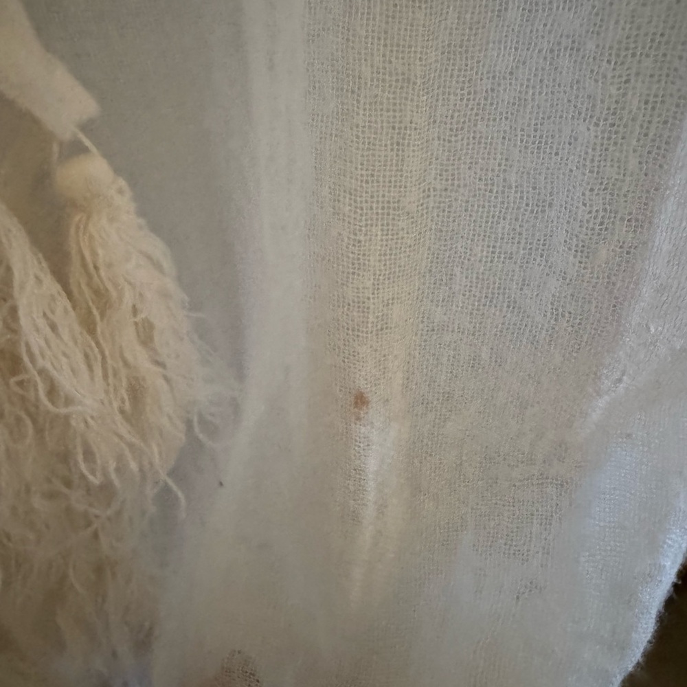 Kimchi Blue Cream Sheer Tassel Kimono Cardigan - Picture 5 of 5